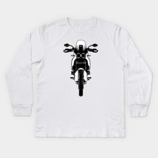 DesertX Bike Black and White Kids Long Sleeve T-Shirt